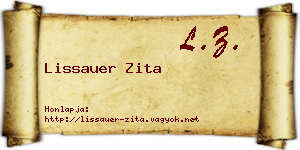 Lissauer Zita névjegykártya